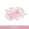 Cesta de Almacenamiento de Plástico Caja de Almacenamiento Rectangular Almacenamiento de Escritorio Cesta Pequeña Organizador Contenedor de Juguetes para Jardín de Niños Cesta de Almacenamiento para Cocina