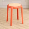 Banqueta plástica doméstica simples espessa, simples e empilhável, banqueta reserva, banqueta plástica trançada em rede, empilhável