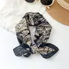 100% Algodón Diseño Coreano Cuadros Azules Cuadrado Pequeño Bufanda para Mujer Primavera Verano Versátil Combinación Camisa Decoración Bufanda Pequeña para Cuello Bufanda de Seda