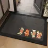 Felpudo de Bienvenida para el Hogar, Felpudo para Puerta de Entrada, Felpudo de Entrada con Tema de Estrellas, Felpudo Negro Resistente a la Suciedad, Alfombra de Lino Sintético, Felpudo Antideslizante