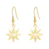 Set de aretes de acero inoxidable navideños transfronterizos, estilo europeo y americano versátil, electrochapado y pulido, aretes para regalo de temporada al por mayor