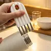 Cepillo Limpiador de Tapa de Taza con Ranura Multifuncional para Termo Cepillo para Biberones Herramienta de Cocina Curva Limpieza del Hogar
