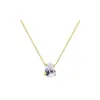 Collar de Diamantes de Colores Transfronterizo Henna para Mujer, Estilo Europeo y Americano, Lujo Ligero, Moderno, Versátil, Cadena para Clavícula de Circonita Colorida, En Stock