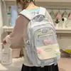 Mochila para niñas, moderna, adecuada para estudiantes de primaria, secundaria y preparatoria, gran capacidad, versátil, simple, mochila ligera