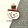 142 Colgantes de Navidad Colgantes de Aleación con Gota de Aceite Accesorios para Joyería DIY Colgante de Papá Noel Muñeco de Nieve Campana