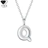Ka Manqi Joyería Apilada Nueva Transfronteriza Simple y Personalizada Collar de Plata con 26 Letras Exclusivo de Amazon Tk Jewelry
