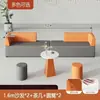 Sofá de Oficina, Área de Recepción de Ocio, Vestíbulo de Institución de Capacitación, Área de Descanso, Combinación Larga de Sofá Creativo y Mesa de Café