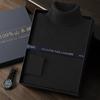 Suéter de cachemira para hombre de cuello alto básico de color sólido talla grande casual camisa de fondo suéter tejido interior ligero para negocios estilo coreano