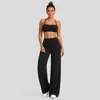 Conjunto de yoga transfronteiriço com costas bonitas e gola halter, roupa esportiva fitness para Pilates, conjunto de treino de corrida de secagem rápida para mulheres