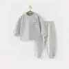 Conjunto de Ropa de Otoño para Bebé con Forro de Felpa, Ropa Interior Térmica Engrosada para Bebés, Ropa Cómoda Cálida para Niños, Pijama Separado para Invierno
