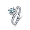 Anel de Prata Esterlina 925 Coroa de Princesa Moissanita de Nicho de Luxo Leve para Mulheres Estilo ins Versátil Anel de Casamento Joia Presente de Dia dos Namorados