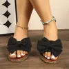 Sandalias Planas de Verano 2026 Nuevas de Comercio Exterior Talla Grande para Mujer, Casuales, Cómodas, con Lazo, Punta Redonda, sin Cierre
