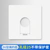 Pizarra blanca decorativa con toma de corriente International Electric 86, panel perforado para red de TV.