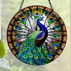 Bestseller transfronterizo: Plato colgante de acrílico pintado estilo bohemio para decoración de ventana, decoración del hogar, colgante de arte redondo