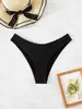 Aliexpress Cor Sólida Europeu e Americano Nova Moda Roupa de Banho Feminina Biquíni de Cintura Baixa Sexy Duas Peças Não