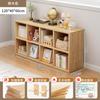 Estantería de Piso Estilo Tronco Gabinete de Pared Integrado Gabinete de Almacenamiento Gabinete de Almacenamiento para Sala de Estar Gabinete Prellis de Estilo Japonés Doméstico Madera Maciza