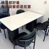 Juego de Mesa de Comedor y Sillas de Pizarra Lujo Ligero, Color Sólido, Adecuado para Apartamentos Pequeños, Juego de Muebles para el Hogar Estilo Italiano, Juego de Mesa de Comedor Engrosado