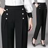 Pantalones Harlan de cintura alta holgados de estilo occidental para primavera y otoño, ajustados, con temperamento de cintura alta, para ocio y reducción de edad, comercio exterior al por mayor