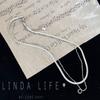 Collar de cadena de hueso de serpiente de acero de titanio para mujer, moda de estilo europeo y americano, cadena de clavícula de estilo frío simple, collar popular de estilo Net red ins para mujer