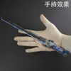 Arma Periférica Modelo Cuchillo Recto Plegable de Metal 30cm Adorno de Artesanía Metálica Peace Elite Metro Royale