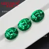 Garneta de Ytrio y Aluminio Sintética Forma de Huevo YAG Piedra Suelta Esmeralda Verde Tsavorita Piedra Preciosa Facetada para Incrustación en Joyería