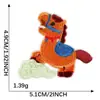 Pegatinas Bordadas Autoadhesivas de Pony Lindo Auspicioso para Agenda, Bendición del Año del Caballo, Accesorios para Fundas de Teléfono Móvil DIY, Parches de Tela para Ropa