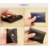 Bolsa para monedas de piel genuina, tarjetero de piel genuina, tarjetero para mujer, bolsa de cuero suave para llaves, monedero, billetera corta mini, bolsa de almacenamiento