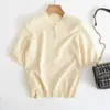 Cardigã Suéter Feminino Elegante de Manga Curta Moda 2026 Estilo Europeu e Americano Transfronteiriço Atacado 05607300318