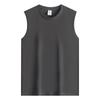 Camiseta de algodão sem mangas 230g pesada, camiseta de fundo, camiseta esportiva japonesa sem mangas para corrida e lazer masculina