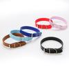 Fabricante de Collares para Mascotas Suministros para Mascotas Preconfeccionados Cuero PU Monocromático Simple Cuerpo Desnudo Hebilla de Hierro Tracción Collar para Gato y Perro