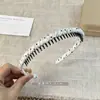 Faixa de Cabelo de Tecido com Bolinhas Presilha de Cabelo Antiderrapante Dentada Faixa de Cabelo Diária para Estudante Lavar o Rosto Fixador de Fios Soltos Acessório de Cabelo Fabricante Atacado