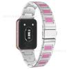 Adequado para pulseira de relógio Samsung Fit3 em forma de I com três contas SM-R390 cor cerâmica metal pulseira de relógio inteligente