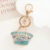 Llavero de Bolso de Moda Europeo y Americano Lleno de Diamantes, Colgante para Llave de Coche, Llavero Creativo y Personalizado para Bolsos de Mujer