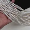 40cm mais longas, pérolas naturais de água doce near-round com núcleo AK branco de 6-7mm para colares, pulseiras e correntes de clavícula DIY