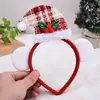 Decorações de Natal Novas de 2024 Headband de Sino Grampo de Cabelo Tiara de Galhos de Natal Fivela de Cabelo Festa de Feriado