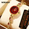 Reloj Moka de Alto Cuarzo con Acabado Premium, Correa de Cobre Rosado, Reloj de Pulsera, Resistente al Agua, Versátil Reloj de Pulsera para Mujer, Más Vendido en Amazon
