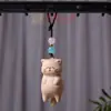 Cipreste Sangrento Madeira de Faia Escultura Gatinho Brincalhão Chaveiro Casal Mochila Artesanato Pingente Decorativo