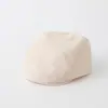 Chapéu de Artista Retrô Japonês para Bebês e Crianças Pequenas, Boina Bege Unissex para Bebê Que Faz o Rosto Parecer Menor, Chapéu Voltado para a Frente
