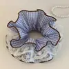 Scrunchie floral multicamadas estilo coreano, elástico de cabelo de alta qualidade, corda para coque estilo preguiçoso, acessório de cabelo elástico