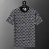 Camiseta de manga curta de alta qualidade, transfronteiriça, corretamente etiquetada, nova, da moda, para o verão, solta, jacquard, comércio exterior europeu e americano