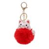 Invierno Estilo Caliente Rojo Fuego Langosta Roja Grande Cangrejo Gato de la Suerte Felpa Bola de Pelo Coche Bolso Colgante