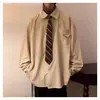 Camisa Retro Rayada de Alta Gama Estilo Hong Kong para Hombre, Nueva Chaqueta Superior de Manga Larga Capa Chic Coreana Primavera y Otoño 2025