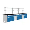 Bancada de Laboratório Personalizada, Bancada de Teste Totalmente em Aço, Mesa Experimental, Mesa Lateral Experimental Aço-Madeira