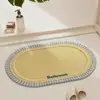 Alfombrilla de baño impresa en 3D para la entrada, felpudo absorbente de agua para el baño, alfombra de baño antideslizante de secado rápido, alfombrilla de baño suave
