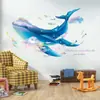 Pegatinas de ballena pegatinas de pared autoadhesivas sala de estar dormitorio decoración cálida pared habitación dormitorio de niños póster fondo papel tapiz