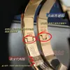 Pulsera de Alto Nivel V Oro Carta de Amor H para Mujer, Versión Ancha Estilo Pareja Esmaltado, Apilable, Suministro en Vivo Transfronterizo, Venta al por Mayor de Fábrica