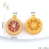 Colgante de Calabaza con Color Duradero y Resistente al Desvanecimiento Incrustado de Diamantes, Disco de Caballo de la Fortuna, Colgante de Collar de Loto Rosa, Accesorio de Hebilla de Seguridad de Pez Koi