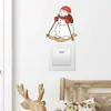 Pegatina de Interruptor de Muñeco de Nieve Lindo Navideño de Dibujos Animados Pegatina de Pared Autoadhesiva Pegatina Decorativa para Habitación de Niños Festival BR0965C