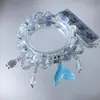 Pulseira de Contas Cauda de Peixe de Cristal, Super Delicada, Estilo Novo, Exquisita, De Alta Qualidade, Versátil, Presente para Melhor Amiga, Joia Doce para Estudantes