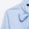 Ins Ropa de mujer al por mayor estilo europeo y americano Otoño 2026 Nueva Camisa Versátil a Rayas con Lazo 4387260